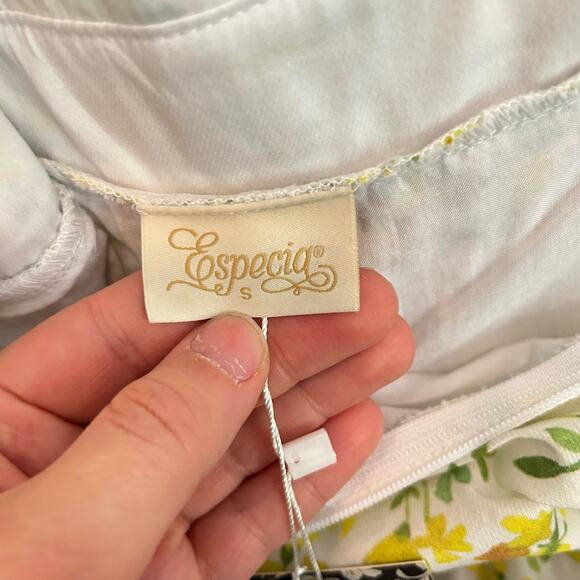 NEW Especia One Shoulder Floral Ester Midi Dress Yellow Size S - Picture 8 of 10